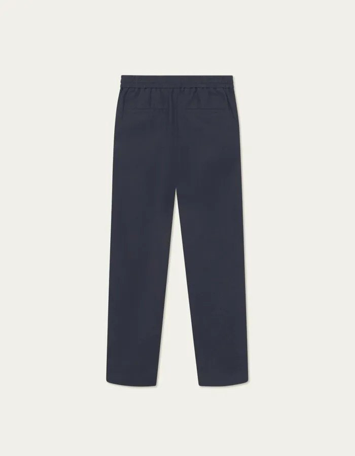 Pants Men Les Deux Patrick Linen Pants 8211 Dark Navy