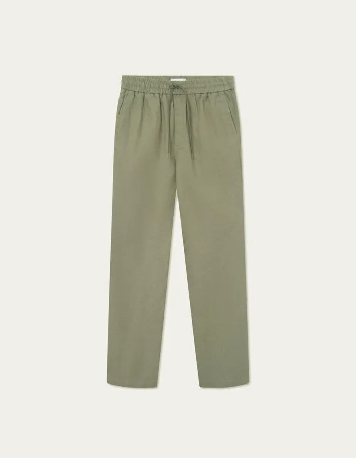 Pants Men Les Deux Patrick Linen Pants 8211 Lichen Green
