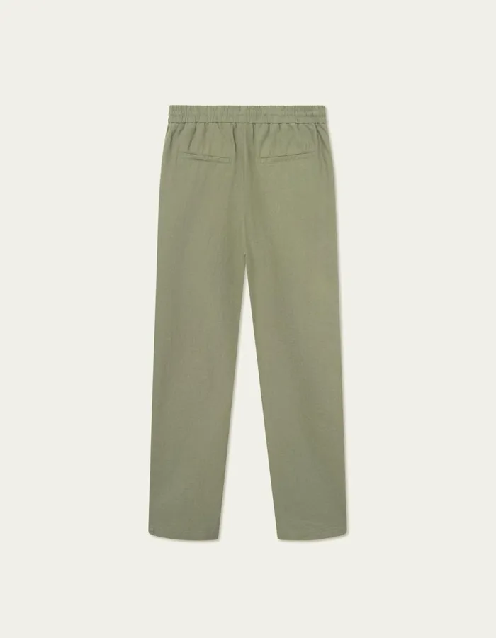 Pants Men Les Deux Patrick Linen Pants 8211 Lichen Green