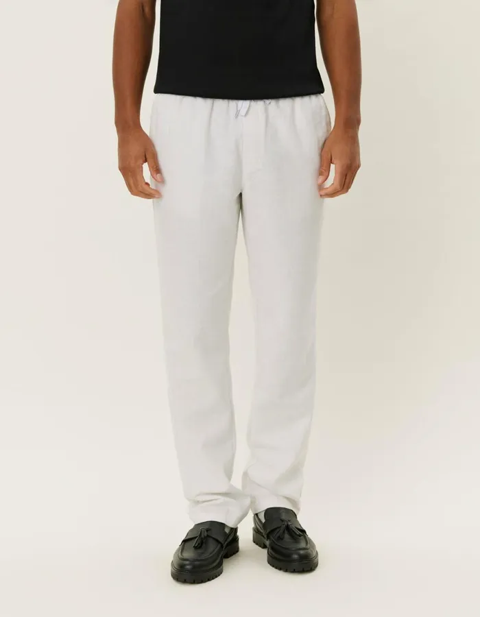 Pants Men Les Deux Patrick Linen Pants 8211 WhiteWhite