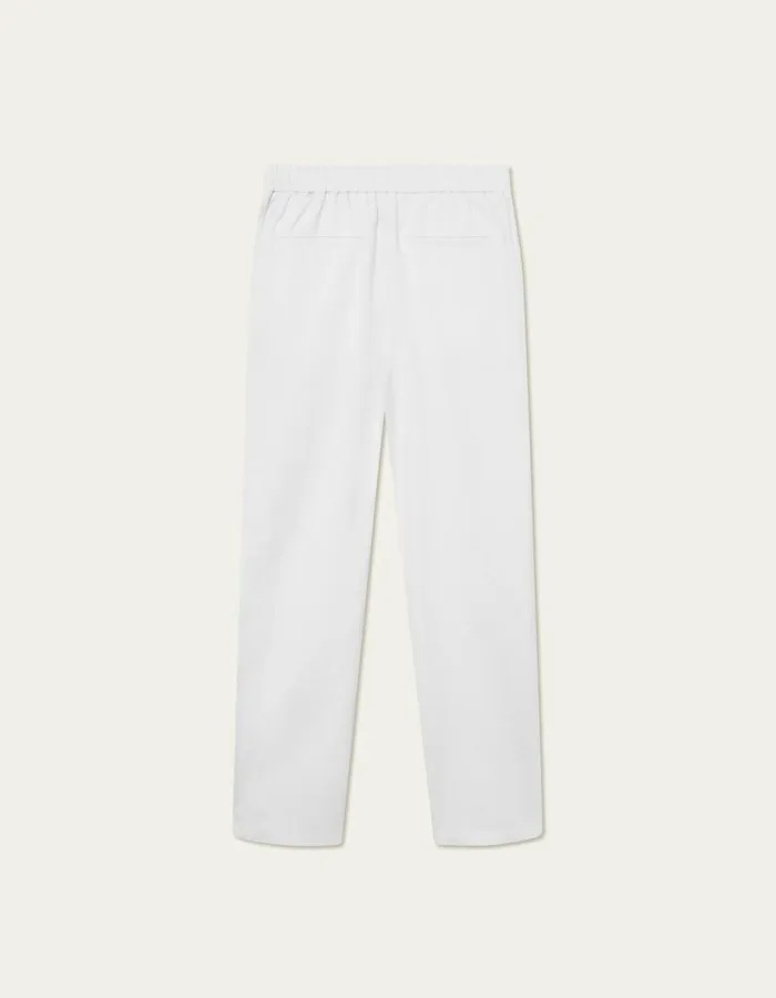 Pants Men Les Deux Patrick Linen Pants 8211 WhiteWhite