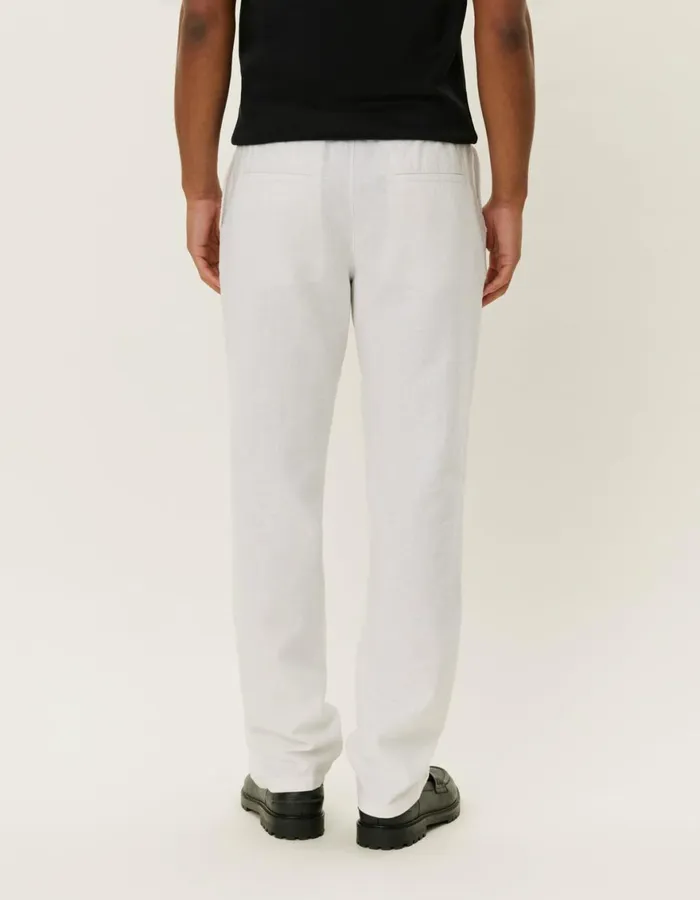 Pants Men Les Deux Patrick Linen Pants 8211 WhiteWhite