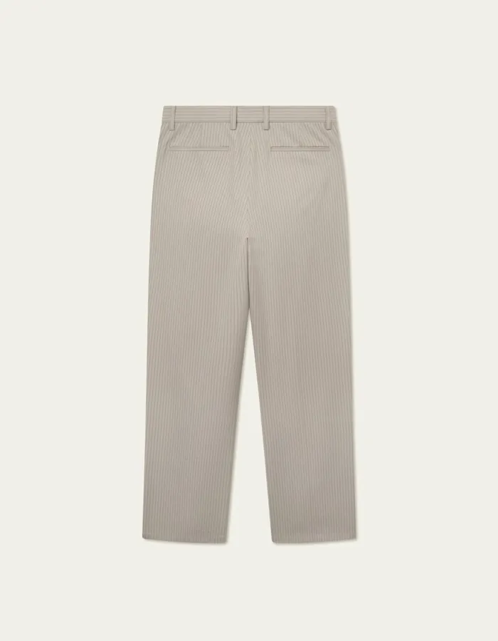 Pants Men Les Deux Reece Pleated Pinstripe Suit Pants 8211 Light SandWalnut