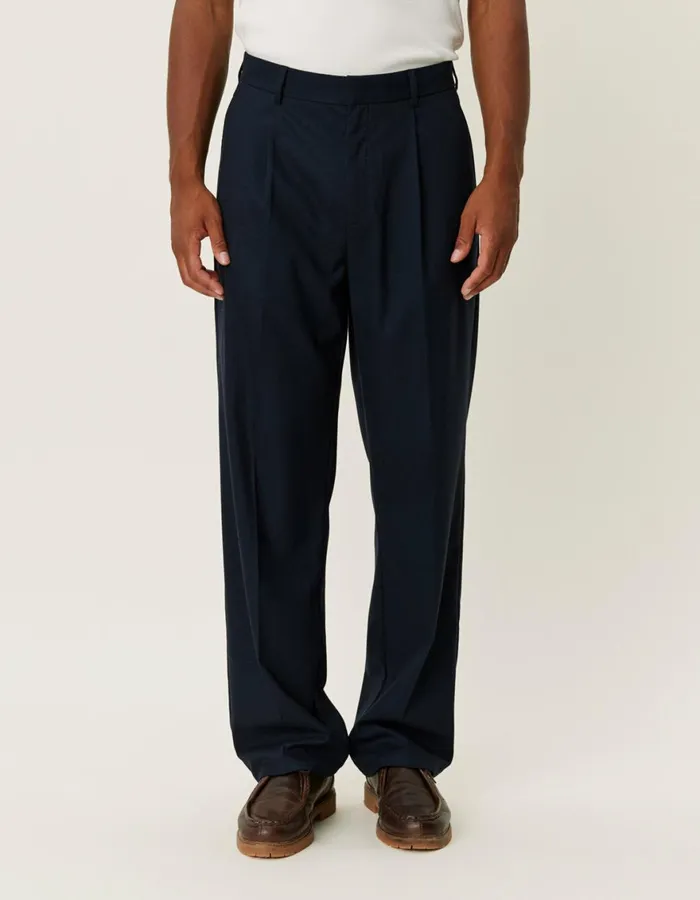 Pants Men Les Deux Reece Pleated Suit Pants 20 8211 Dark Navy