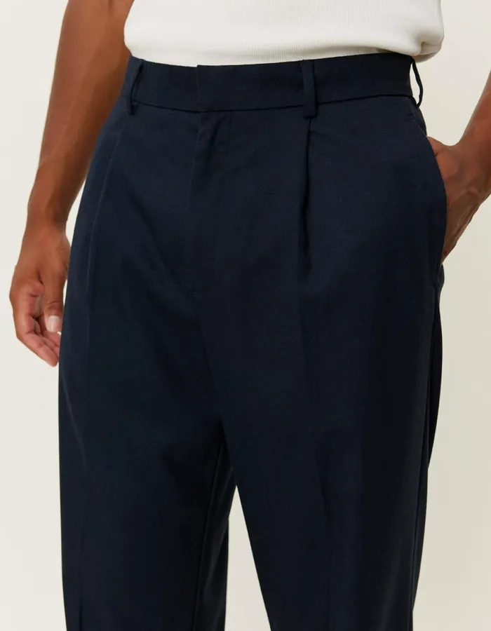 Pants Men Les Deux Reece Pleated Suit Pants 20 8211 Dark Navy
