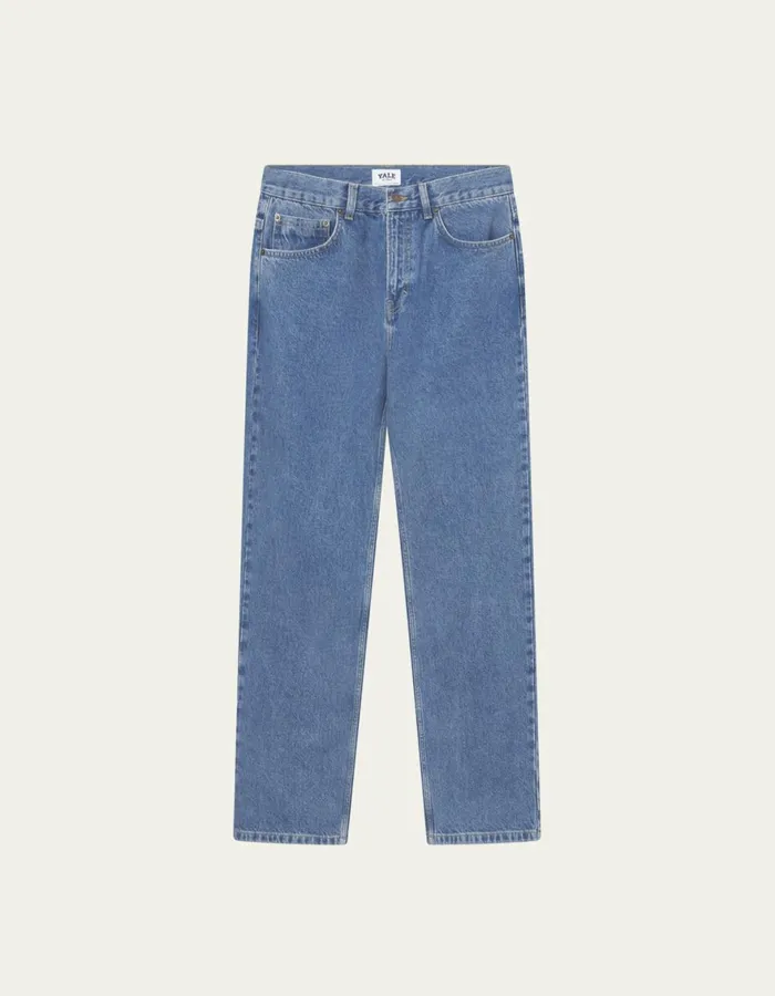 Pants Men Les Deux Roi Yale Bulldog Denim Pants 8211 Medium Indigo Wash