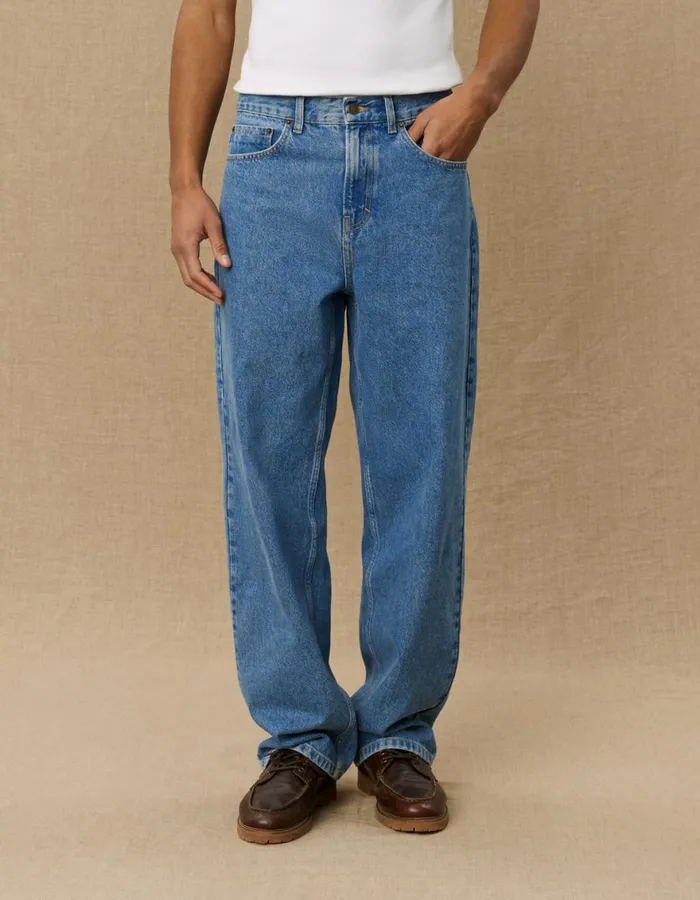Pants Men Les Deux Roi Yale Bulldog Denim Pants 8211 Medium Indigo Wash