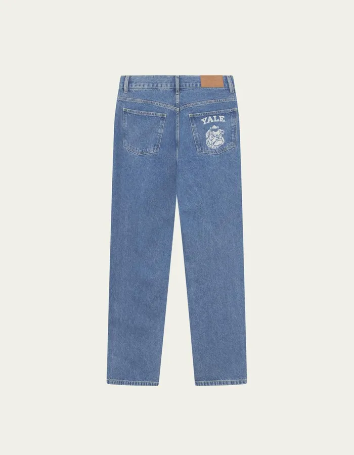 Pants Men Les Deux Roi Yale Bulldog Denim Pants 8211 Medium Indigo Wash