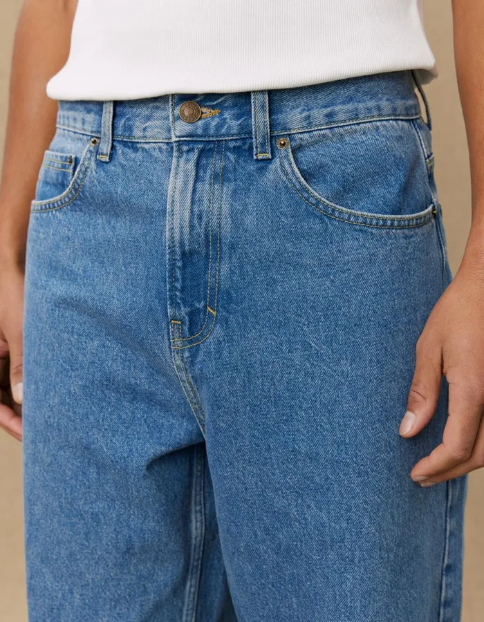 Pants Men Les Deux Roi Yale Bulldog Denim Pants 8211 Medium Indigo Wash