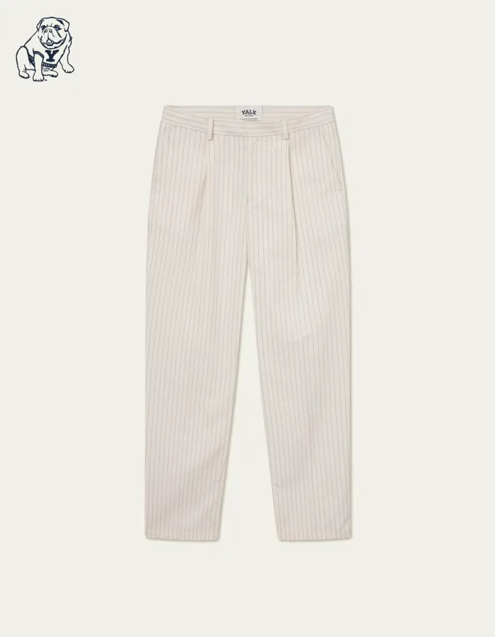 Pants Men Les Deux Yale Pleated Pinstripe Suit Pants 8211 Ivory