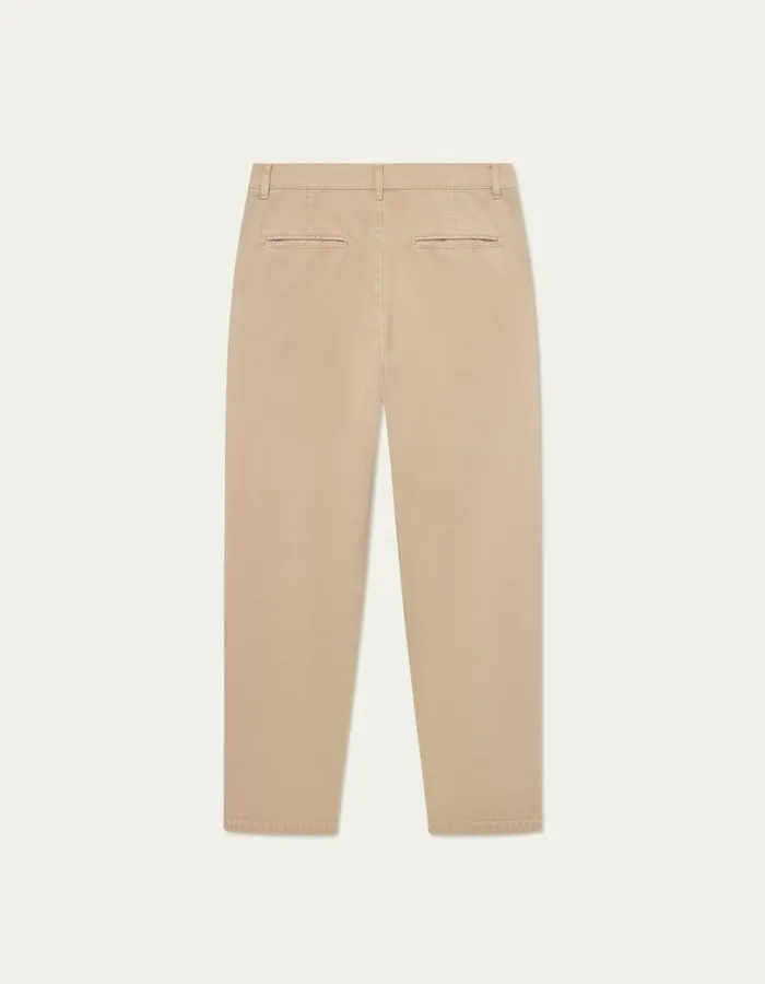Pants Men Les Deux Yale Wide Pleated Chino Pant 8211 Light Brown Incense
