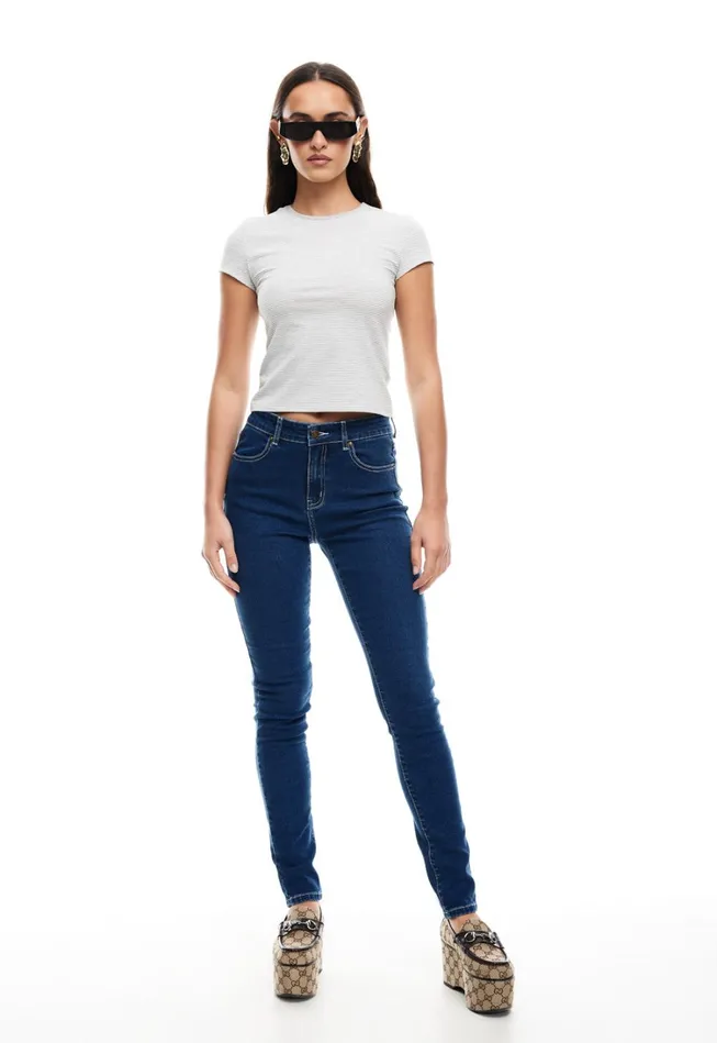 Pants Women Lioness Fashion IN BLOOM SKINNY JEAN Blue Denim
