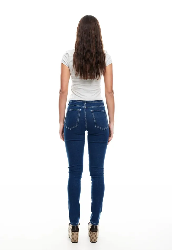 Pants Women Lioness Fashion IN BLOOM SKINNY JEAN Blue Denim Pants Women Lioness Fashion IN BLOOM SKINNY JEAN Blue Denim