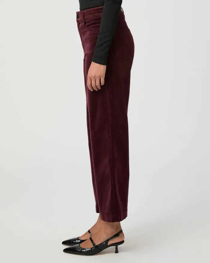 Pants Women PAIGE Anessa Wide Leg Pant 8211 Dark Oxblood Corduroy Pants Women PAIGE Anessa Wide Leg Pant 8211 Dark Oxblood Corduroy