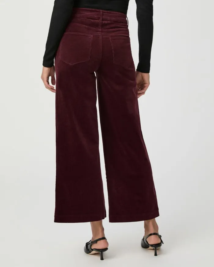 Pants Women PAIGE Anessa Wide Leg Pant 8211 Dark Oxblood Corduroy Pants Women PAIGE Anessa Wide Leg Pant 8211 Dark Oxblood Corduroy