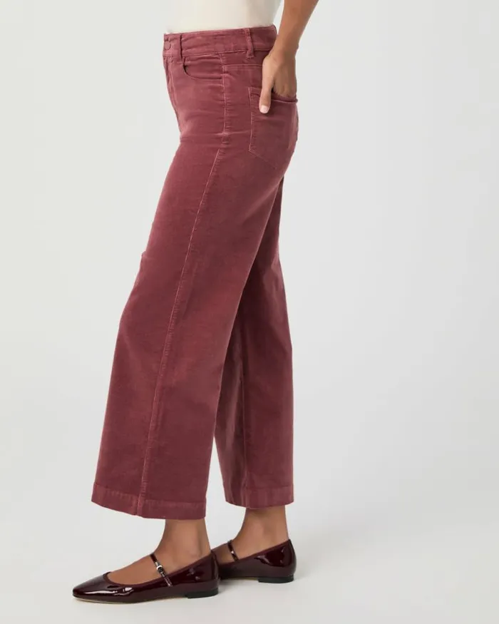 Pants Women PAIGE Anessa Wide Leg Pant 8211 Rose Tea Corduroy Pants Women PAIGE Anessa Wide Leg Pant 8211 Rose Tea Corduroy