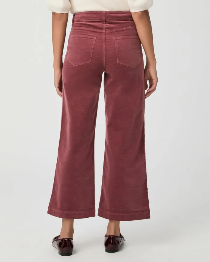 Pants Women PAIGE Anessa Wide Leg Pant 8211 Rose Tea Corduroy Pants Women PAIGE Anessa Wide Leg Pant 8211 Rose Tea Corduroy