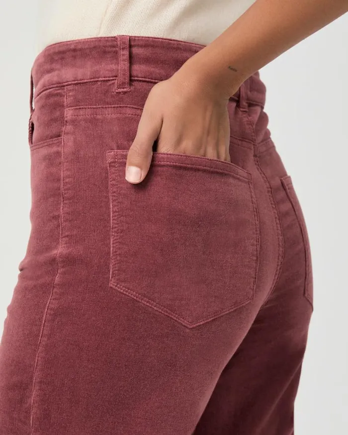 Pants Women PAIGE Anessa Wide Leg Pant 8211 Rose Tea Corduroy Pants Women PAIGE Anessa Wide Leg Pant 8211 Rose Tea Corduroy