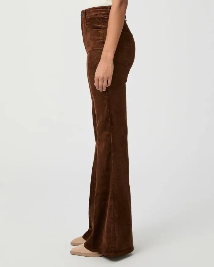 Pants Women PAIGE Charlie Flare Pant 8211 Maple Brown Corduroy Pants Women PAIGE Charlie Flare Pant 8211 Maple Brown Corduroy