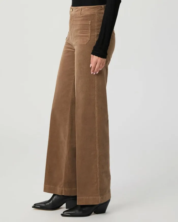 Pants Women PAIGE Sasha 32 Inch Wide Leg Pant 8211 Burnt Sugar Corduory Pants Women PAIGE Sasha 32 Inch Wide Leg Pant 8211 Burnt Sugar Corduory