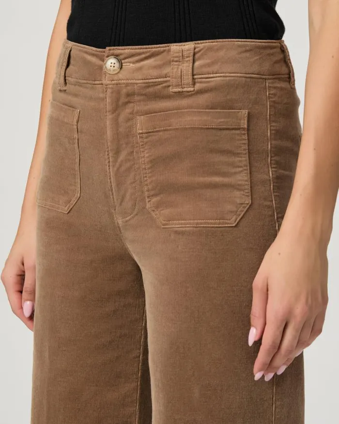 Pants Women PAIGE Sasha 32 Inch Wide Leg Pant 8211 Burnt Sugar Corduory Pants Women PAIGE Sasha 32 Inch Wide Leg Pant 8211 Burnt Sugar Corduory
