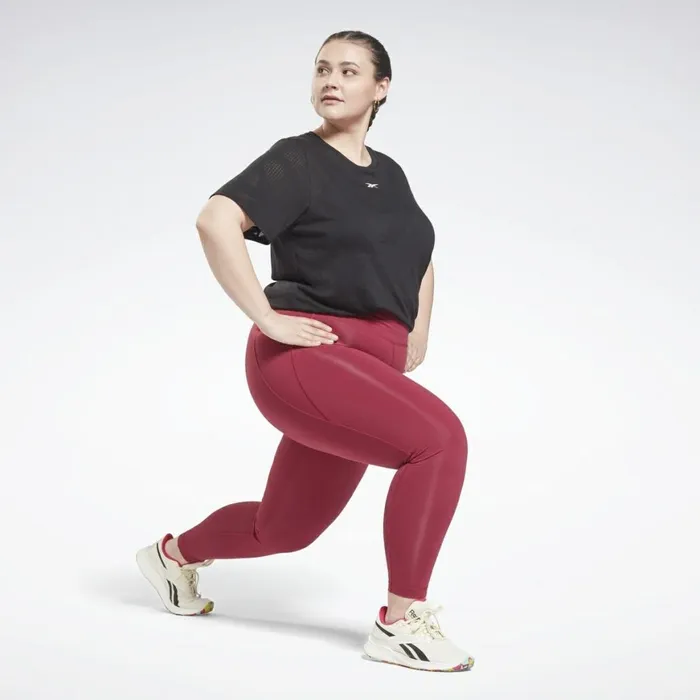 Plus Size 1X4X Womens Reebok Lux HighRise Leggings Plus Size Punch Berry