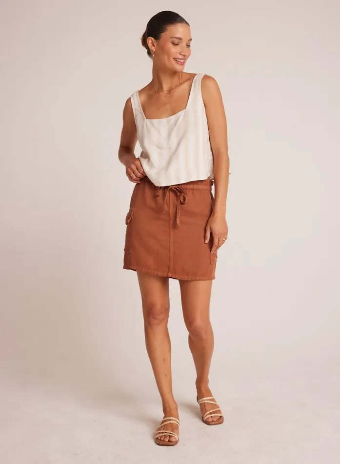 Posey Cargo Mini Skirt 8211 Summer Brown Women Bella Dahl Skirts