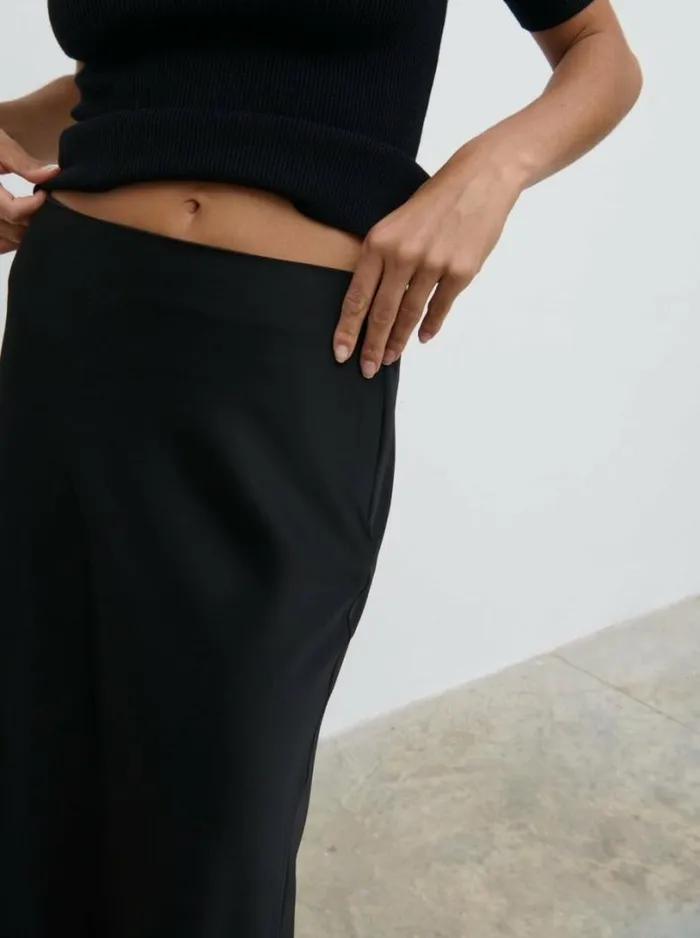 Pretty Lavish Bottoms Women Breya Maxi Skirt Black