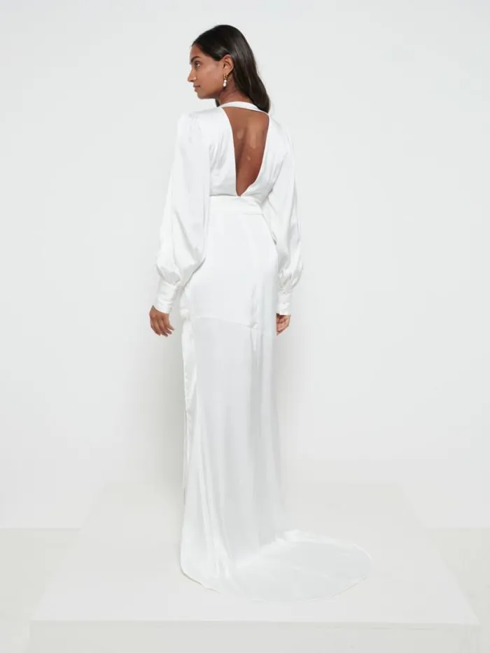 Pretty Lavish Bridesmaid Dresses Women Alexis Belted Maxi Dress Ivory