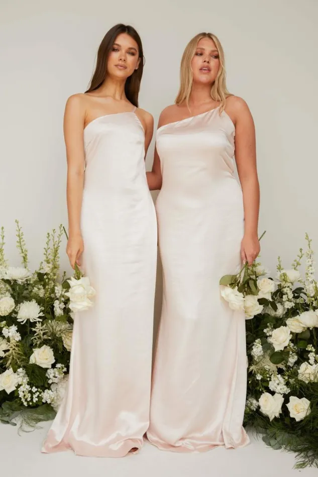 Pretty Lavish Bridesmaid Dresses Women Amelia Maxi Bridesmaid Dress Blush