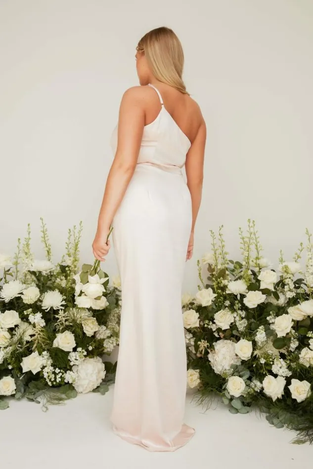 Pretty Lavish Bridesmaid Dresses Women Amelia Maxi Bridesmaid Dress Blush