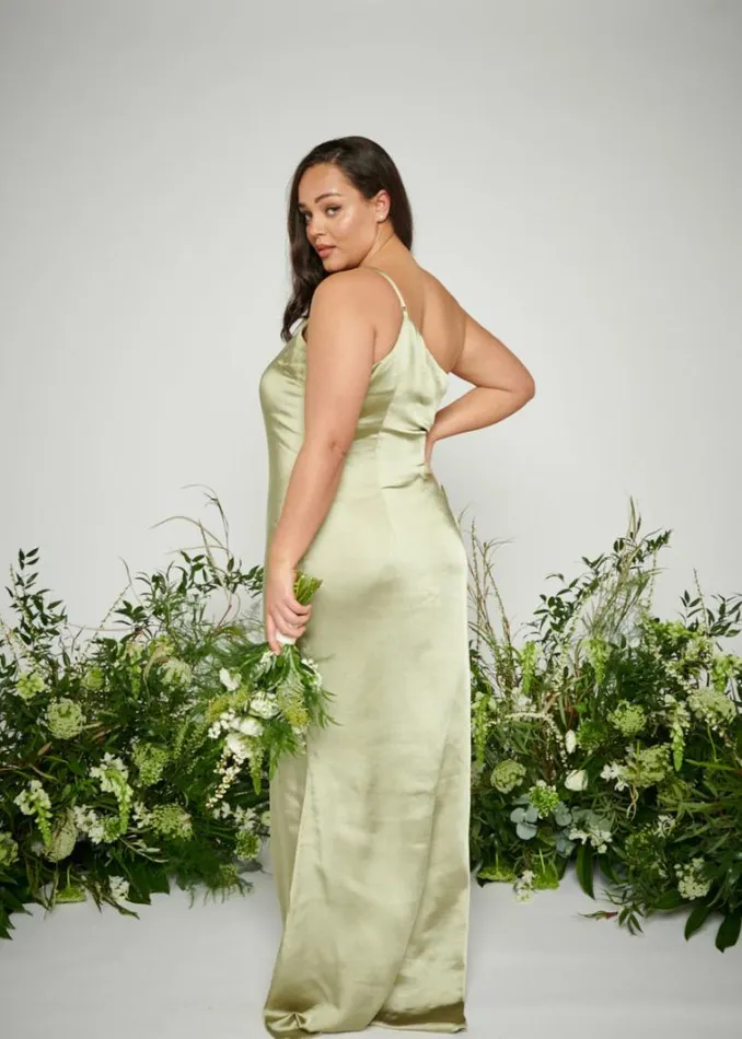 Pretty Lavish Bridesmaid Dresses Women Amelia Maxi Bridesmaid Dress Curve Olive