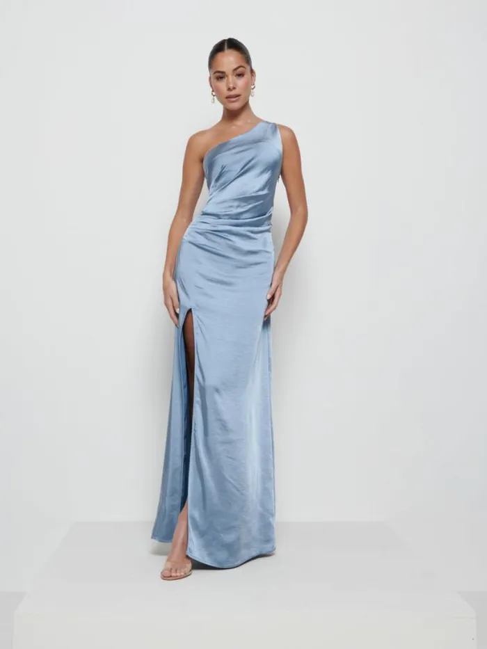Pretty Lavish Bridesmaid Dresses Women Amelia Ruched Maxi Bridesmaid Dress Dusty Blue Pretty Lavish Bridesmaid Dresses Women Amelia Ruched Maxi Bridesmaid Dress Dusty Blue
