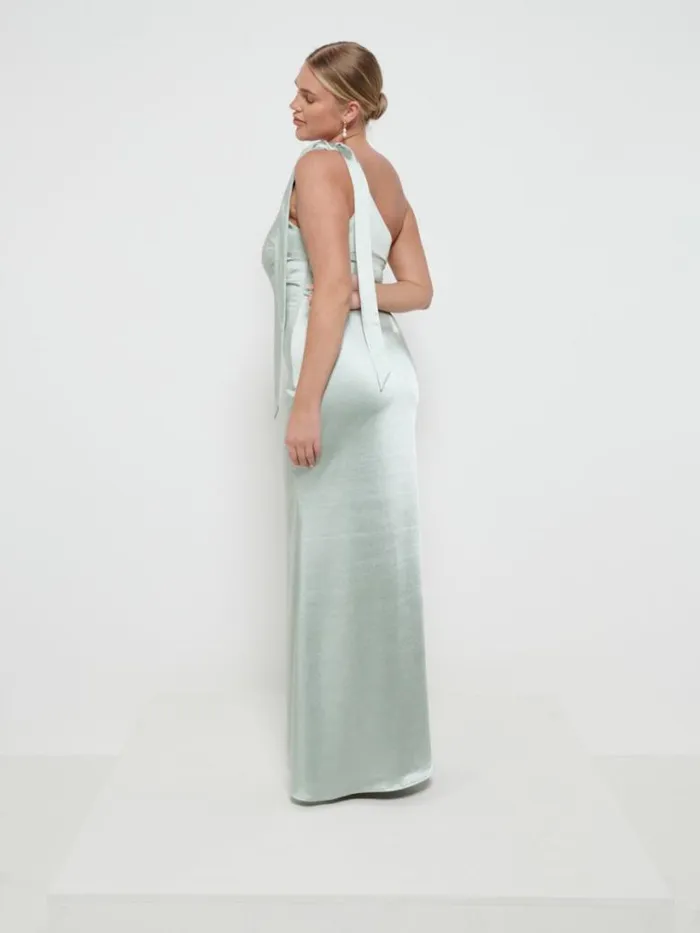 Pretty Lavish Bridesmaid Dresses Women Amelia Tie Maxi Bridesmaid Dress Sage