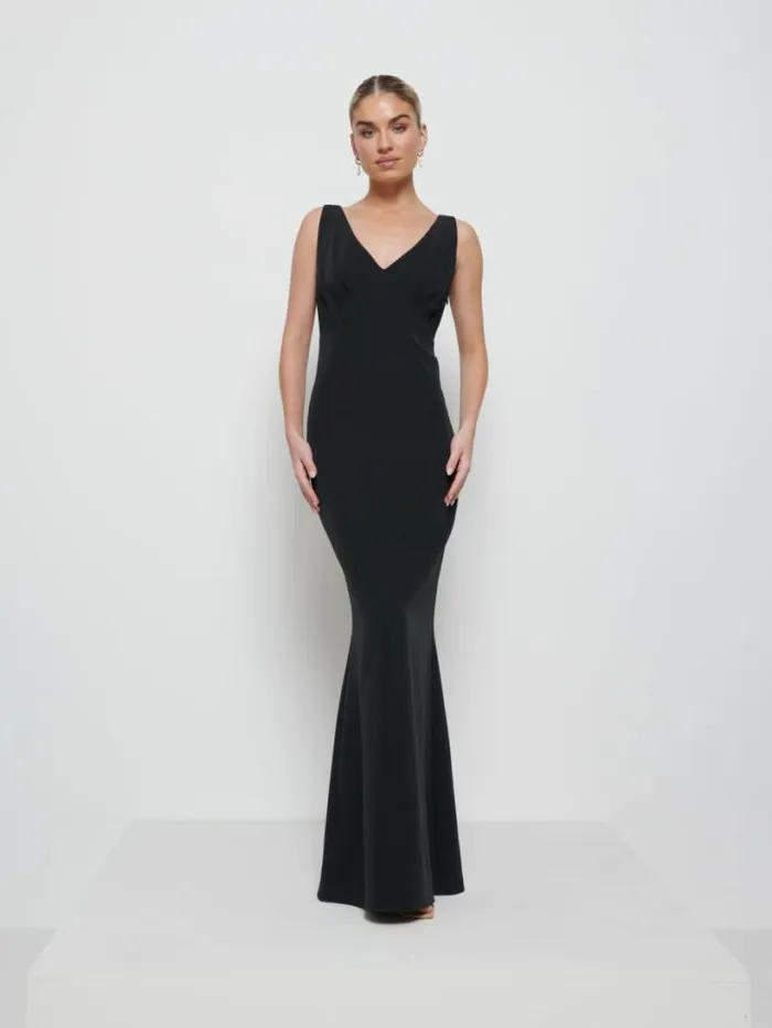 Pretty Lavish Bridesmaid Dresses Women Esmee Crepe Maxi Bridesmaid Dress Black Pretty Lavish Bridesmaid Dresses Women Esmee Crepe Maxi Bridesmaid Dress Black