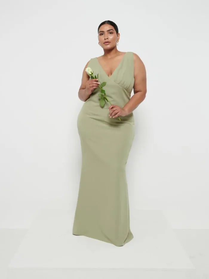 Pretty Lavish Bridesmaid Dresses Women Esmee Crepe Maxi Bridesmaid Dress Curve Olive Pretty Lavish Bridesmaid Dresses Women Esmee Crepe Maxi Bridesmaid Dress Curve Olive