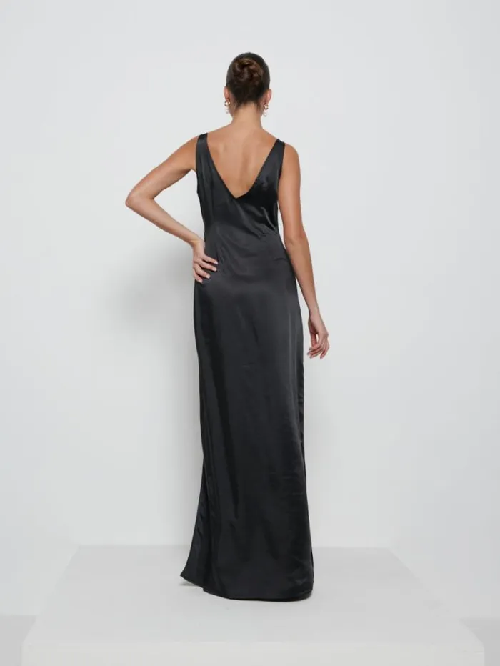 Pretty Lavish Bridesmaid Dresses Women Esmee Wrap Maxi Bridesmaid Dress Black