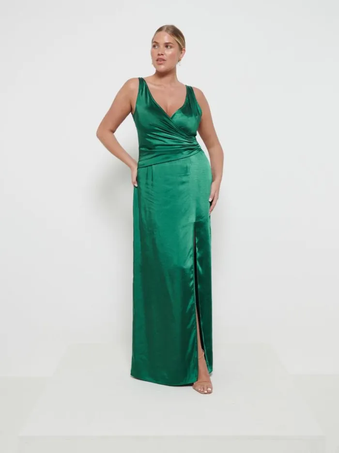 Pretty Lavish Bridesmaid Dresses Women Esmee Wrap Maxi Bridesmaid Dress Emerald Pretty Lavish Bridesmaid Dresses Women Esmee Wrap Maxi Bridesmaid Dress Emerald