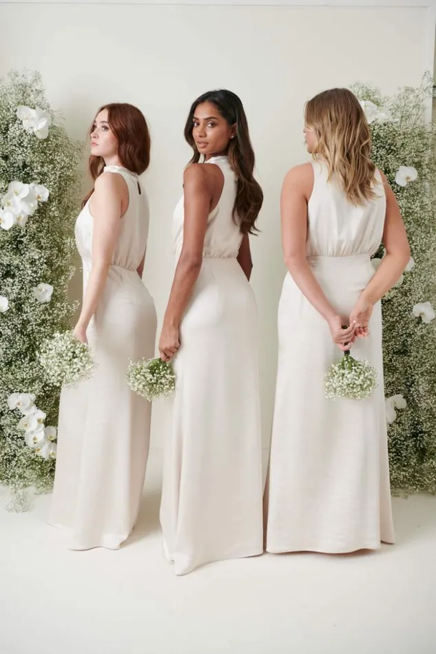 Pretty Lavish Bridesmaid Dresses Women Farrah Maxi Bridesmaid Dress Champagne
