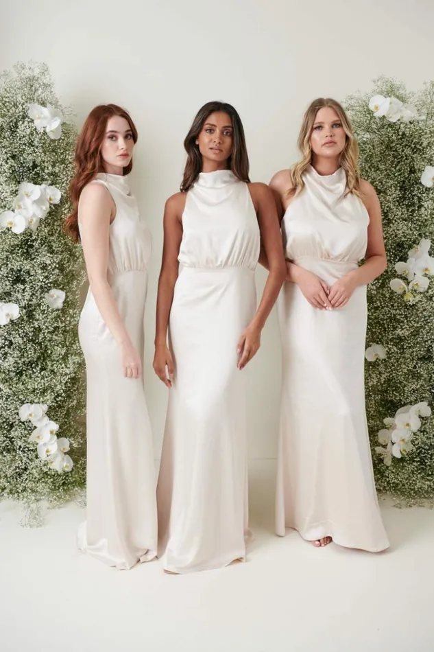 Pretty Lavish Bridesmaid Dresses Women Farrah Maxi Bridesmaid Dress Champagne