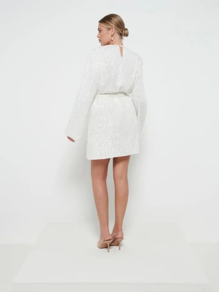 Pretty Lavish Bridesmaid Dresses Women Jayda Sequin Cowl Neck Dress Ivory