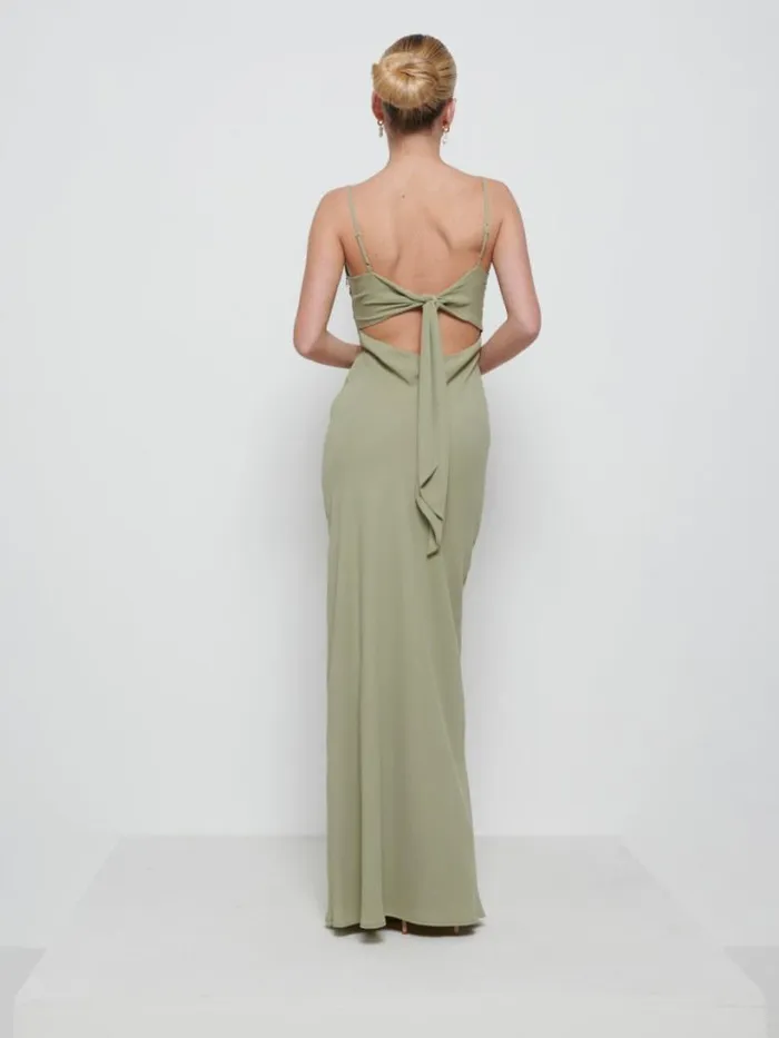Pretty Lavish Bridesmaid Dresses Women Kehlani Twist Cami Bridesmaid Dress Olive