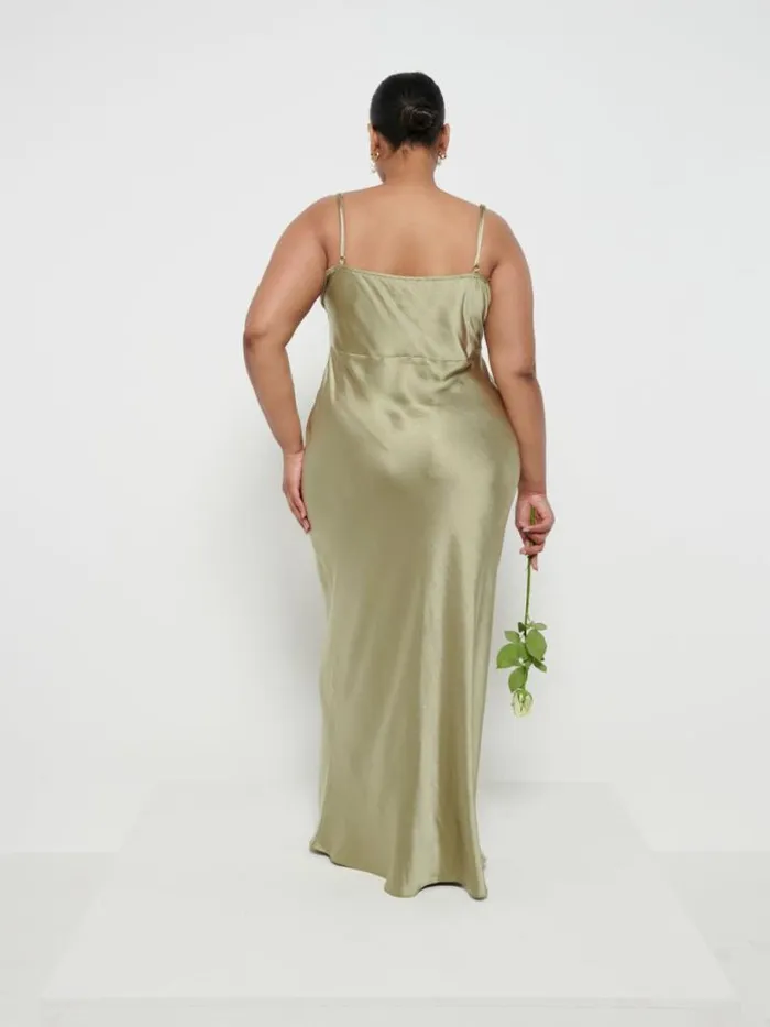 Pretty Lavish Bridesmaid Dresses Women Keisha Maxi Bridesmaid Dress Curve Olive