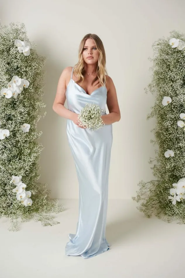 Pretty Lavish Bridesmaid Dresses Women Keisha Maxi Bridesmaid Dress Pale Blue