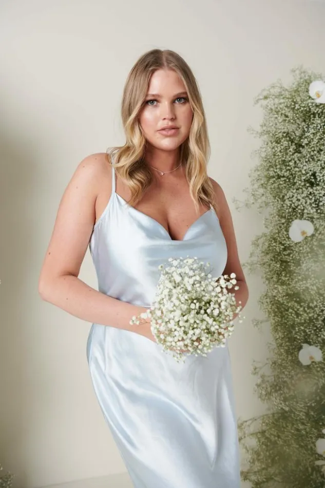 Pretty Lavish Bridesmaid Dresses Women Keisha Maxi Bridesmaid Dress Pale Blue