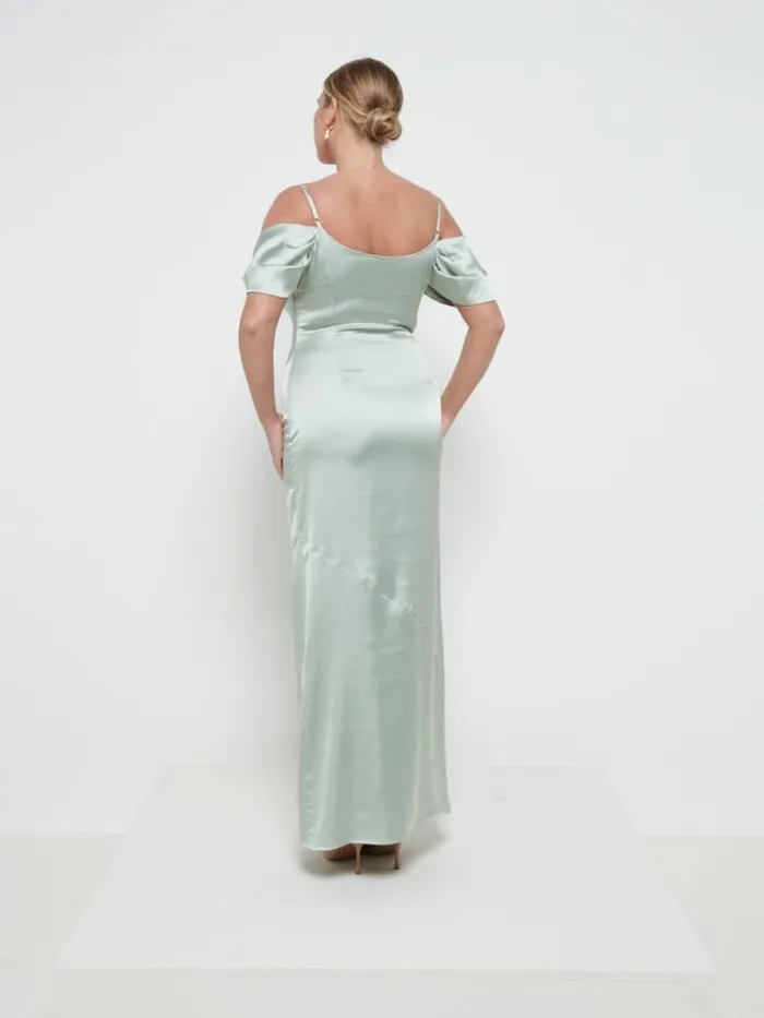 Pretty Lavish Bridesmaid Dresses Women Lucette Recycled Maxi Bridesmaid Dress Sage
