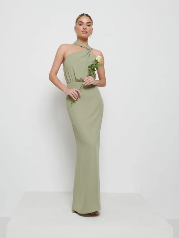 Pretty Lavish Bridesmaid Dresses Women Milly Chiffon Bridesmaid Dress Olive
