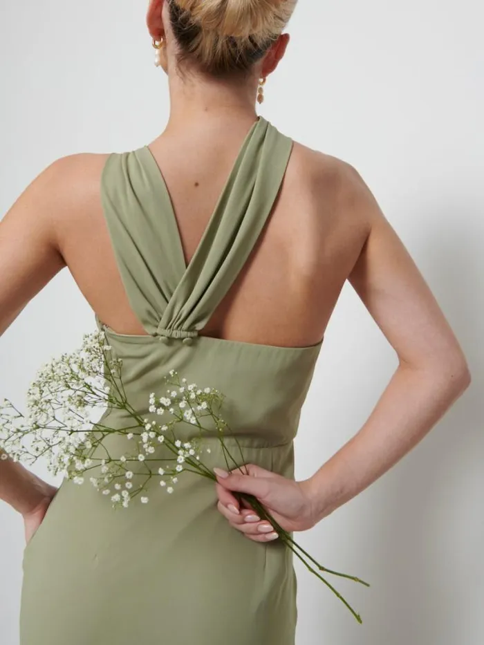 Pretty Lavish Bridesmaid Dresses Women Milly Chiffon Bridesmaid Dress Olive