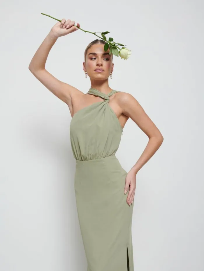 Pretty Lavish Bridesmaid Dresses Women Milly Chiffon Bridesmaid Dress Olive