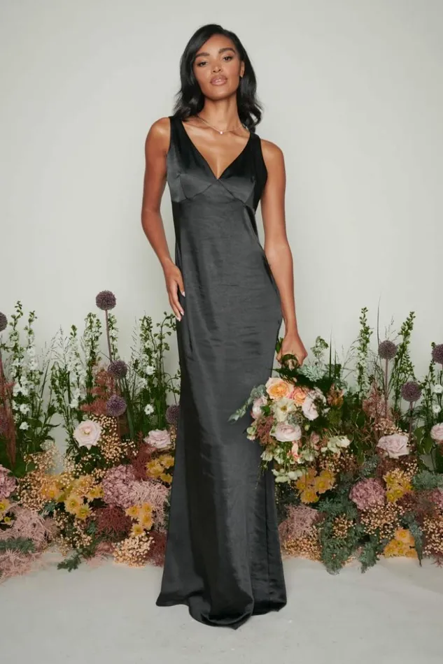 Pretty Lavish Bridesmaid Dresses Women Piper Maxi Bridesmaid Dress Black
